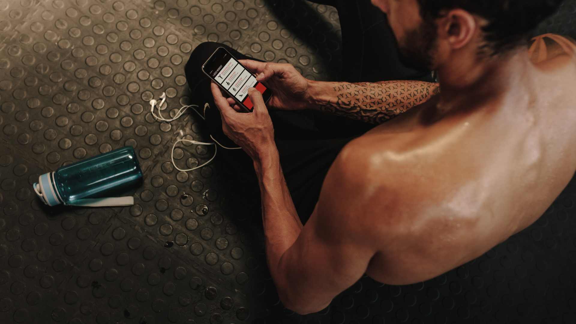 sportif sur son téléphone